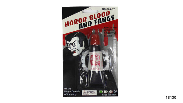 Horror Blood with Vampire Teeth